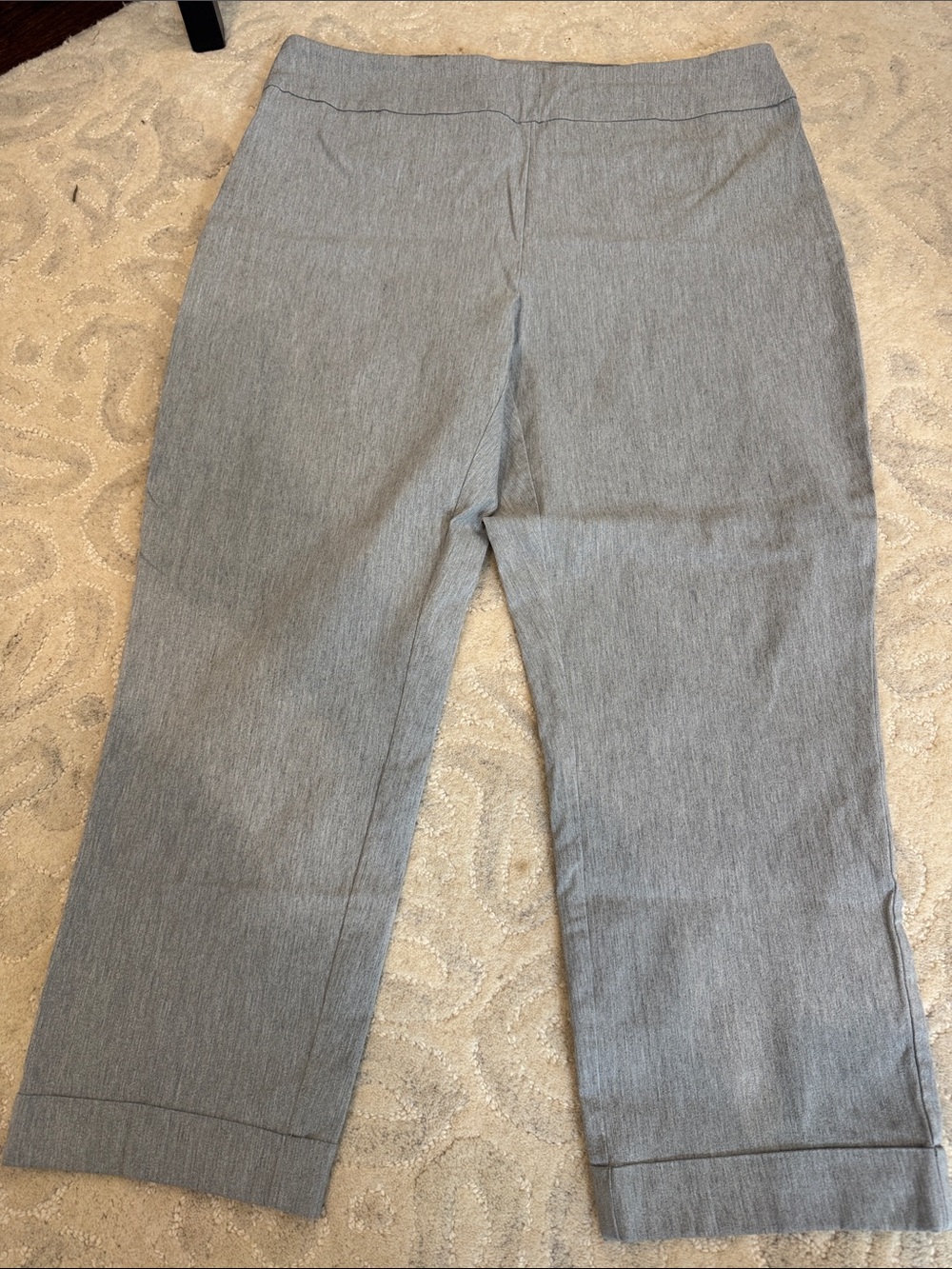 Tribal Light Gray Cropped Dress Pants